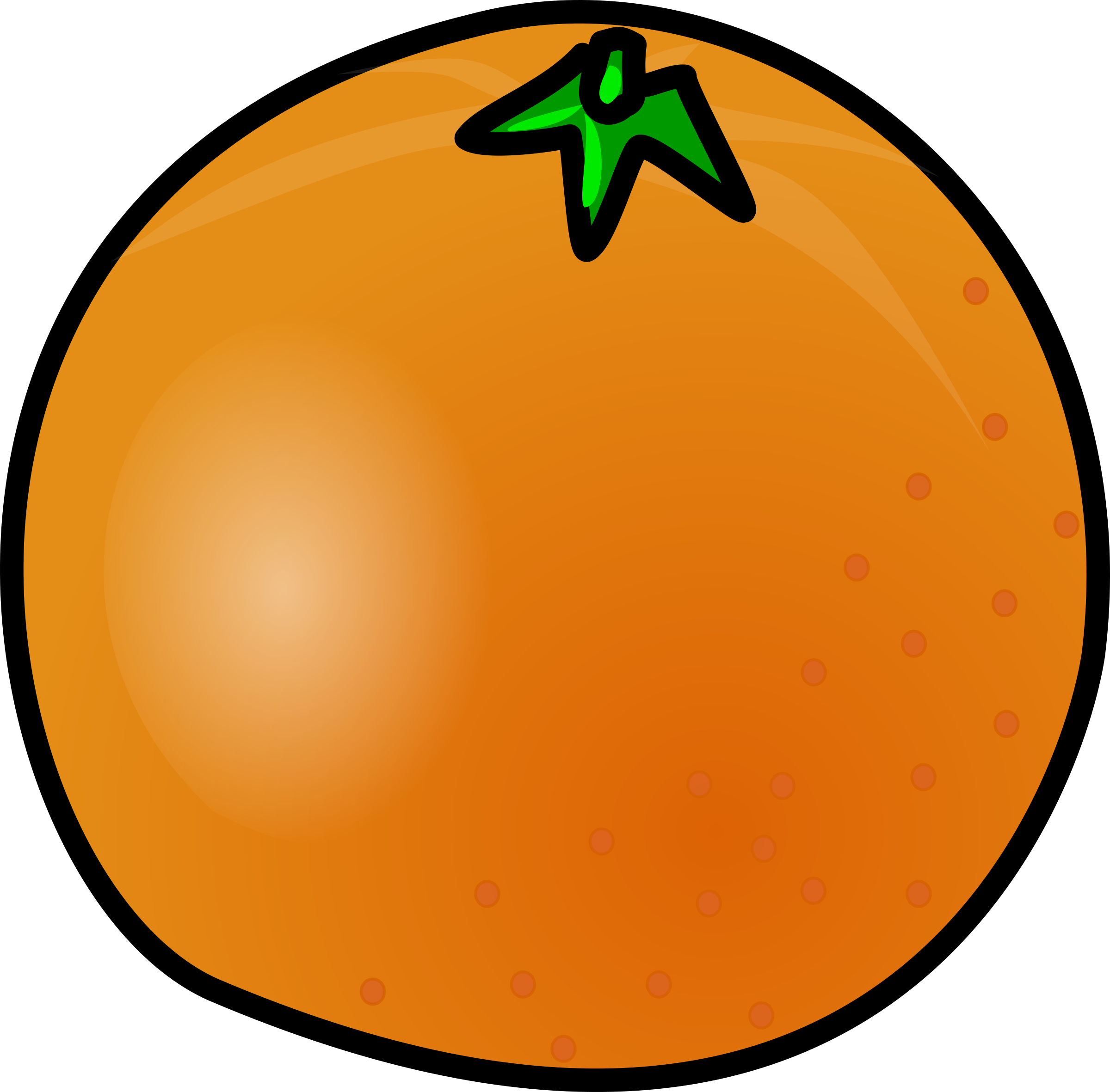 Orange Black, Food, Fruit, Outline, White, Cartoon, - Animated Picture Of An Orange - Transparent PNG Free Download