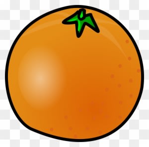 Orange Black, Food, Fruit, Outline, White, Cartoon, - Animated Picture Of An Orange - Transparent PNG Free Download