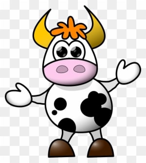 Cow Cartoon Funny Cute Dancing Isolated - Animated Cow - Transparent PNG Free Download