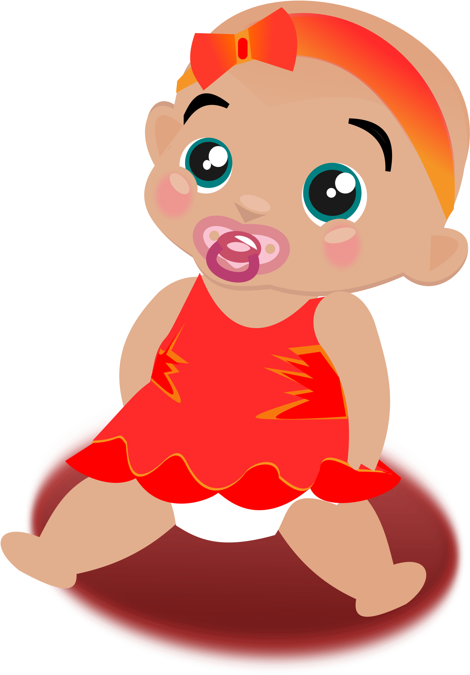 Big Image - Animation Baby Girl - Transparent PNG Free Download