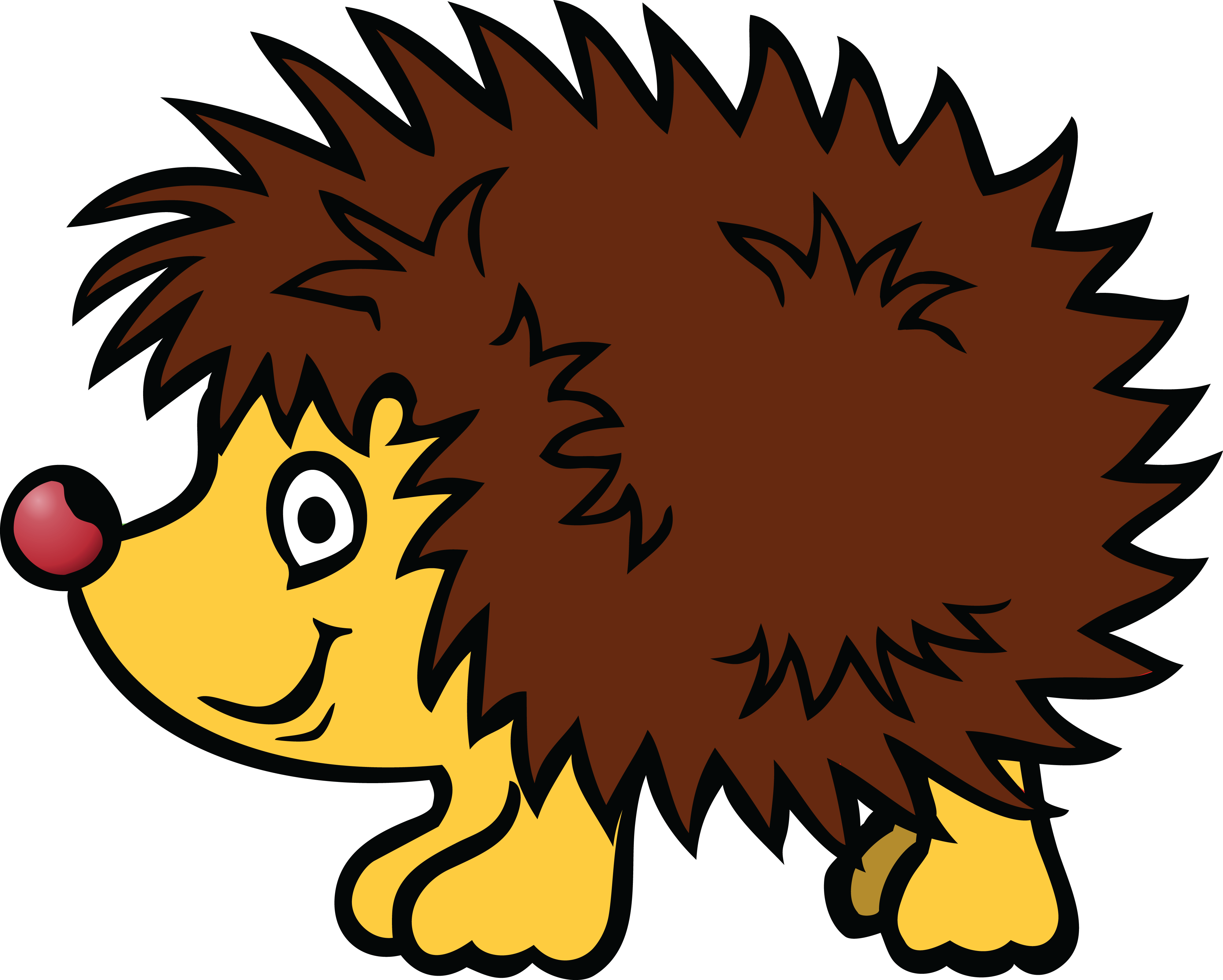 Free Clipart Of A Hedgehog - Animal Cartoon Png - Transparent PNG Free Download