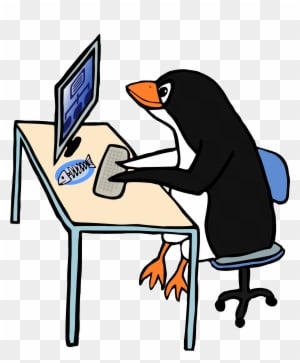 Image Result For Computer Clip Art - Animal Using Computer Cartoon - Transparent PNG Free Download