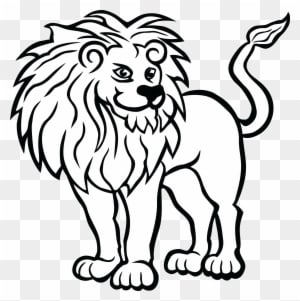 Free Clipart Of A Lion - Zoo Animals Coloring Pages - Transparent PNG Free Download