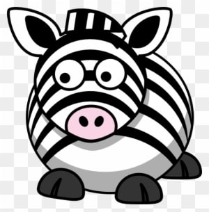 Zebra Left Clip Art - Fat Cartoon Animals - Transparent PNG Free Download