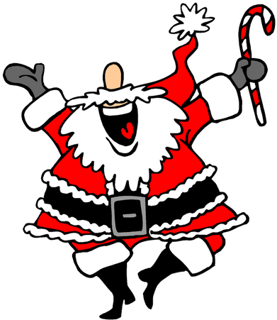 Funny Santa Christmas Image Reindeer Free Public Domain - Dancing Santa Animated Gif - Transparent PNG Free Download