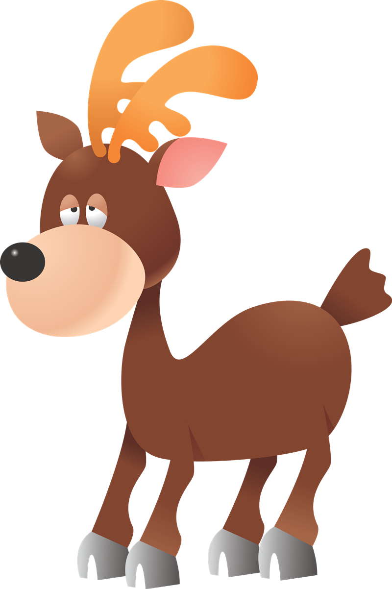 Deer Free To Use Clipart - Cartoon Animal Deer Free - Transparent PNG Free Download