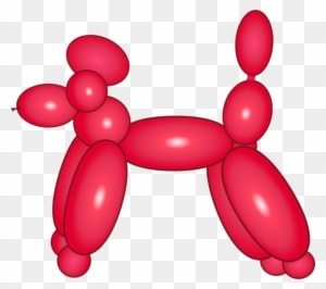 Balloon Dog Cliparts - A&t Designs Dog Balloon Animal 3" Sew - Transparent PNG Free Download