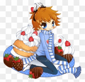 Chibi Commission By Yampuff - Anime Chibi Food Boys - Transparent PNG Free Download