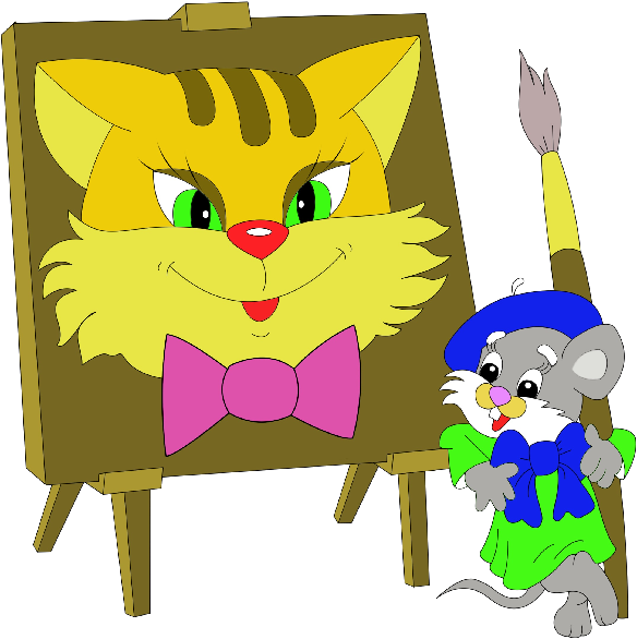 Cute Cartoon Animal Painting - Back To School Cute Animals - Transparent PNG Free Download