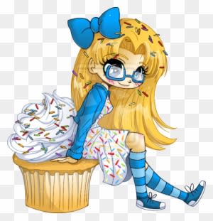 Very Vanilla Cupcake Girl - Anime Cupcake Girl Png - Transparent PNG Free Download