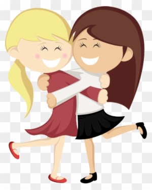 Explore Free Vector Art, Free Vector Images And More - Best Friends Hugging Animated - Transparent PNG Free Download