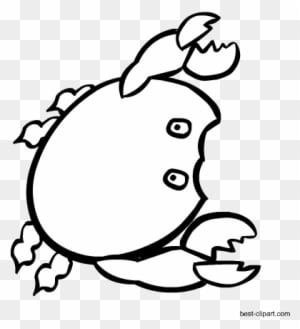 Cute Black And White Crab Clip Art - Ocean Animals Coloring Pages - Transparent PNG Free Download