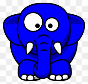 Baby Elephant Blue Clip Art - Black And White Clip Art Of Wild Animals - Transparent PNG Free Download