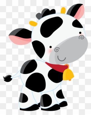 Say Hello Cow Clipartclipart Babyclipart Imagespaper - Farm Animals Paper Cupcake Picks 24pcs - Transparent PNG Free Download