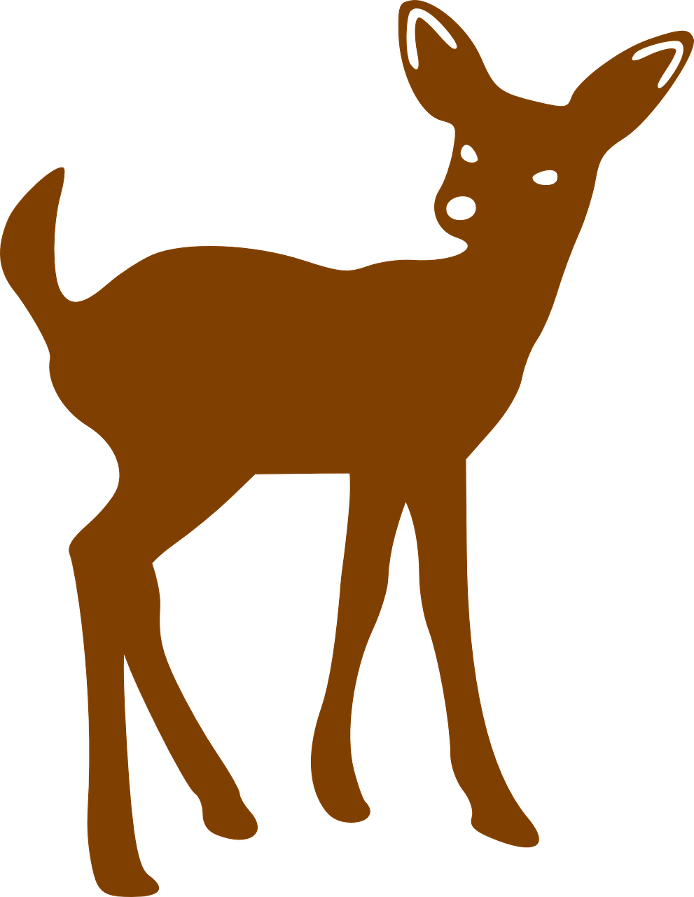 Bambi Clipart Doe - Animal Silhouette Patterns - Transparent PNG Free Download