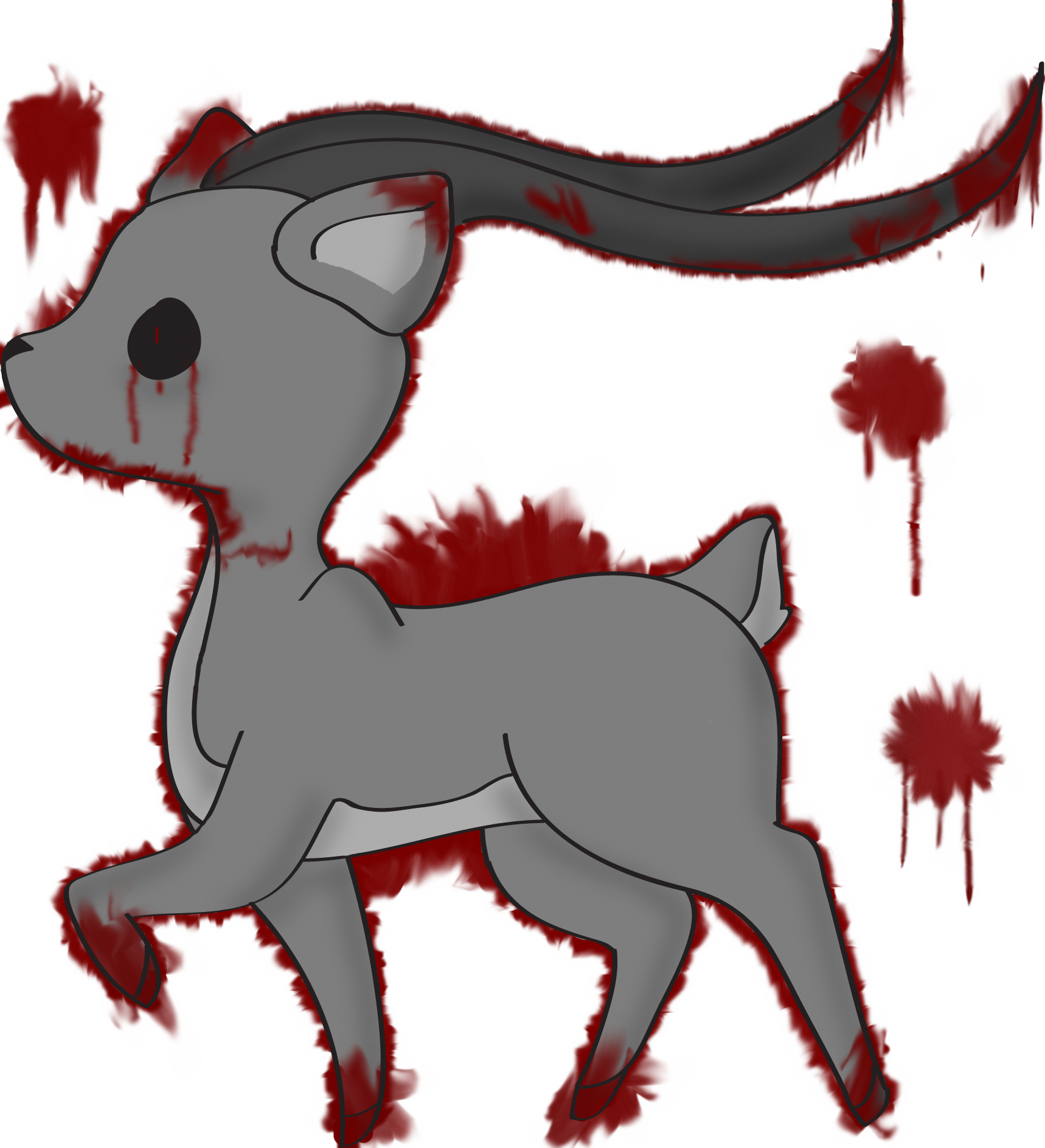 Anime Deer Drawing - Anime Deer Drawing Easy - Transparent PNG Free Download