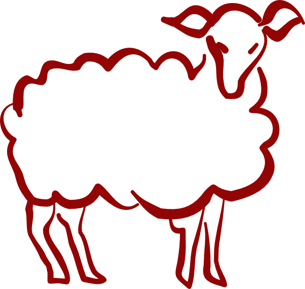 Red Lamb Clip Art At Clker - Stylization Animals - Transparent PNG Free Download