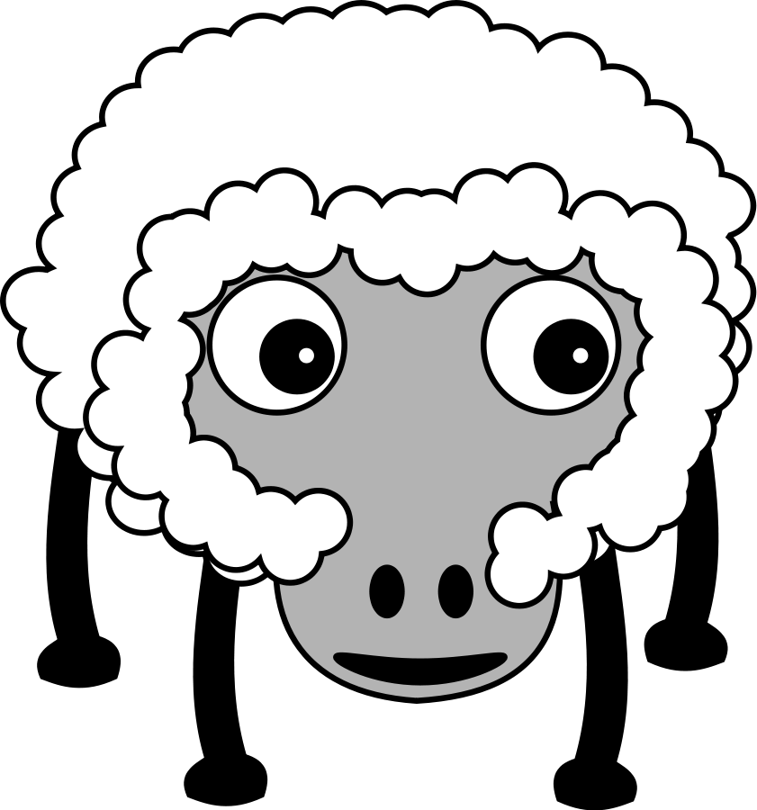 Funny Sheep Clipart, Vector Clip Art Online, Royalty - Farm Animals Cartoon No Background - Transparent PNG Free Download