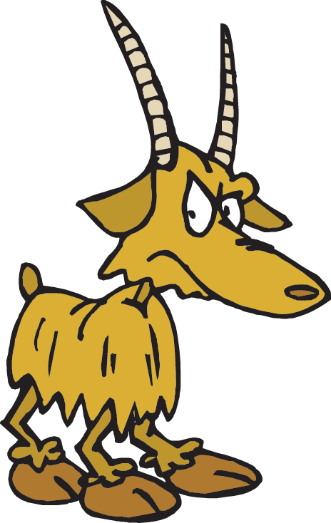 Silly Goat - Animated Mountain Goat - Transparent PNG Free Download