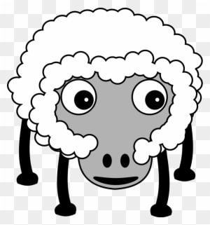 Funny Sheep Clipart, Vector Clip Art Online, Royalty - Farm Animals Cartoon No Background - Transparent PNG Free Download
