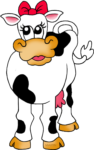 Cow Clipart Phillip Martin - Farm Animals Clip Art - Transparent PNG Free Download