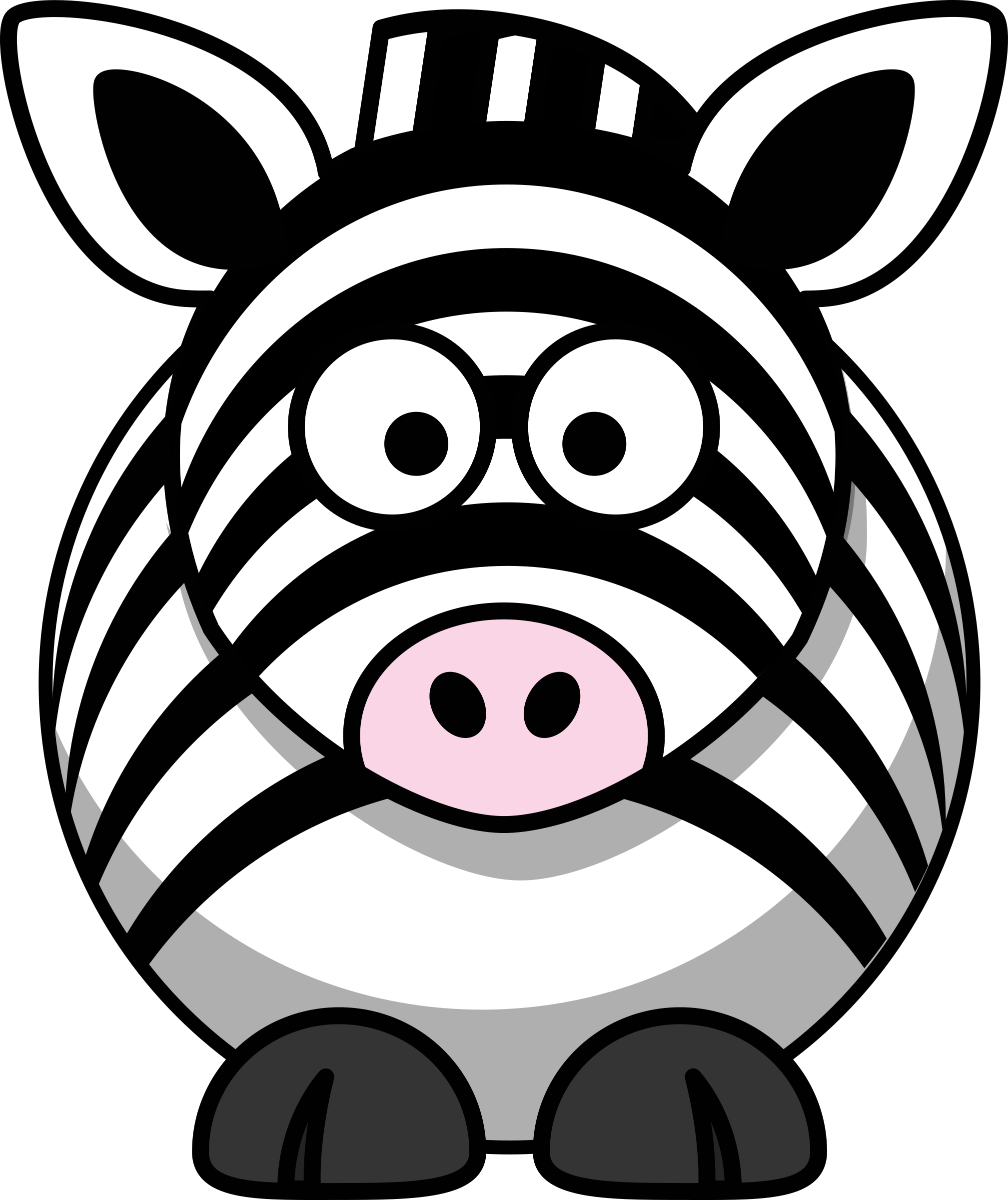 Clipart - Cartoon Zebra - Cartoon Animals Clipart - Transparent PNG Free Download