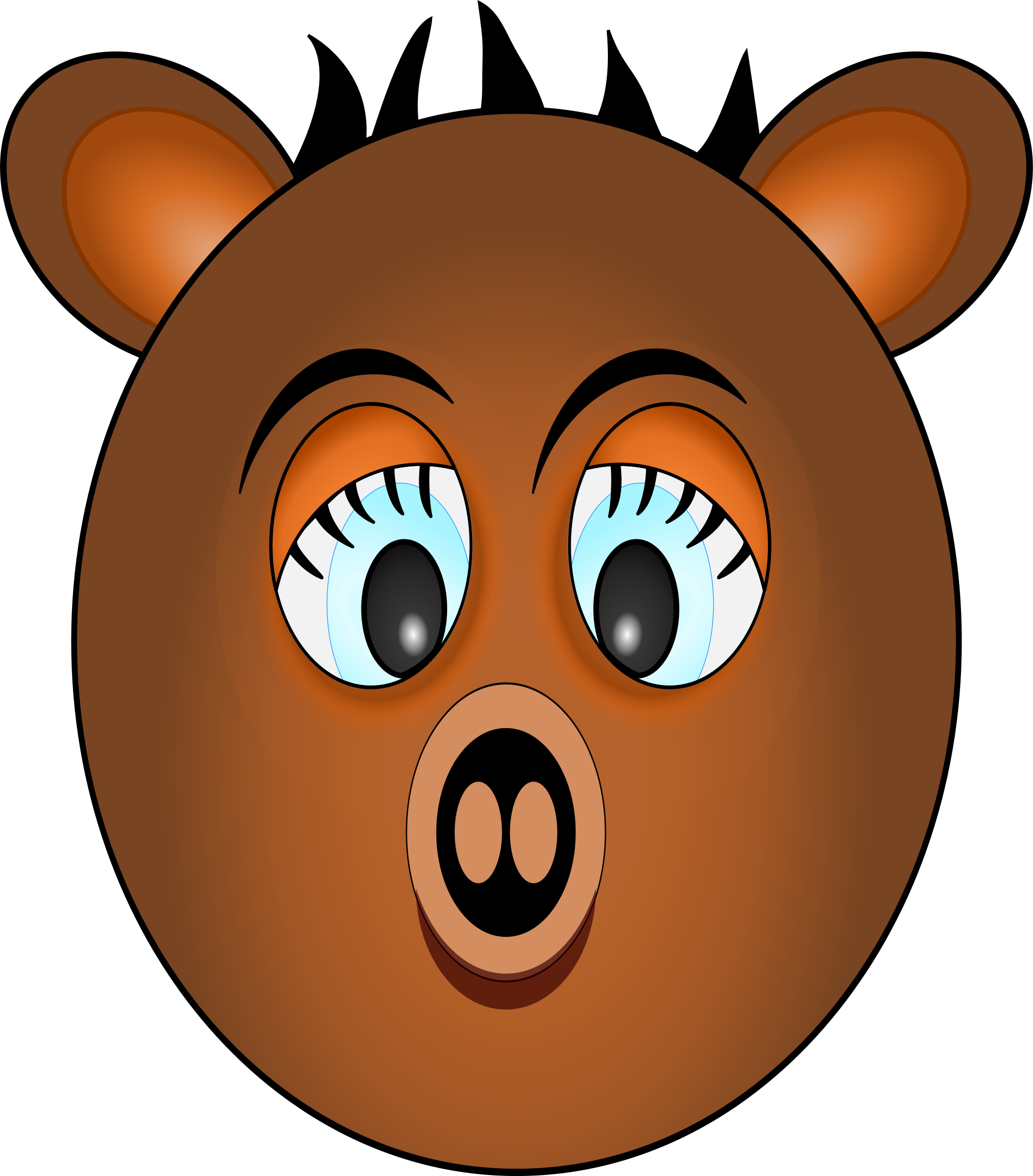 Eyes Bear, Pig, Animal, Comic, Face, Eyes - Animal Faces Cartoon Characters - Transparent PNG Free Download