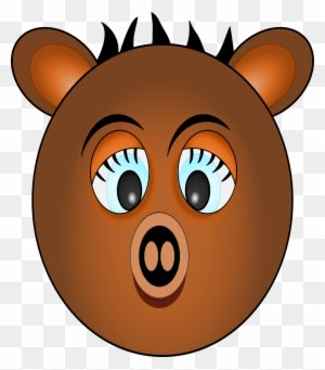 Eyes Bear, Pig, Animal, Comic, Face, Eyes - Animal Faces Cartoon Characters - Transparent PNG Free Download