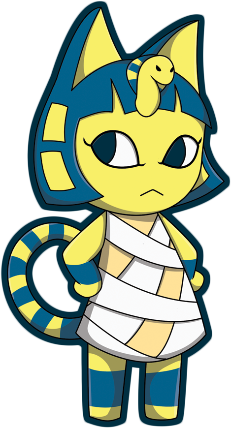 Ankha Sticker By Sparkle And Sunshine - Animal Cross New Leaf Ankha - Transparent PNG Free Download