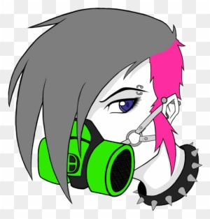 Gas Mask Girl By Wraithdragon - Gas Mask Anime Drawing - Transparent PNG Free Download
