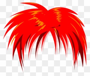 Red Hair Clipart Transparent - Anime Red Hair Template - Transparent PNG Free Download