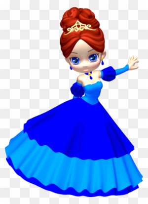 Princess In Blue Poser Png Clipart By Clipartcotttage - Princess Animated Clip Art - Transparent PNG Free Download