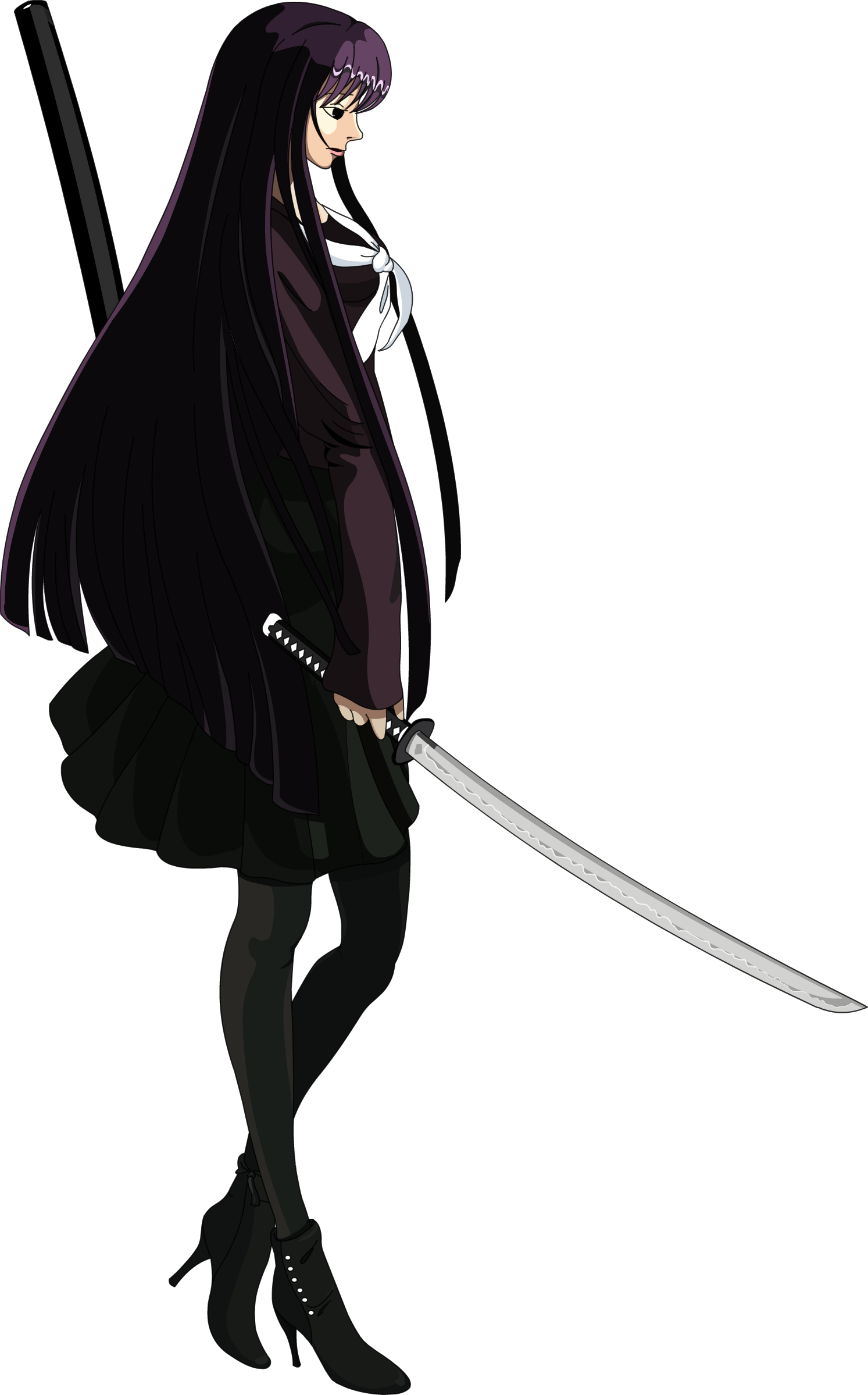 School Girl Silhouette - Anime School Girl Ninja - Transparent PNG Free Download