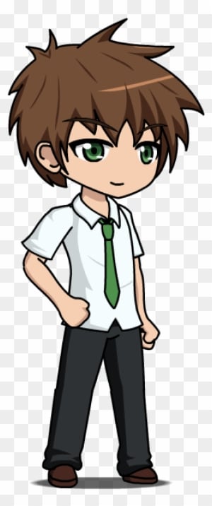 Photo School Boy In The Album Anime Gacha Chibis By - Boy Clip Art Anime - Transparent PNG Free Download