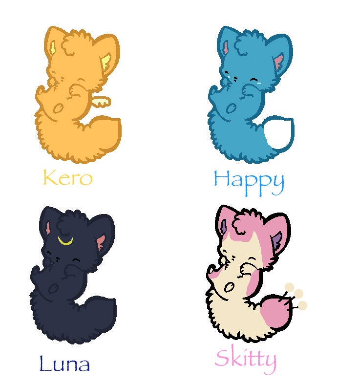 Anime Cat Adoptables Set By Kuribohfangirl32 - Anime - Transparent PNG Free Download