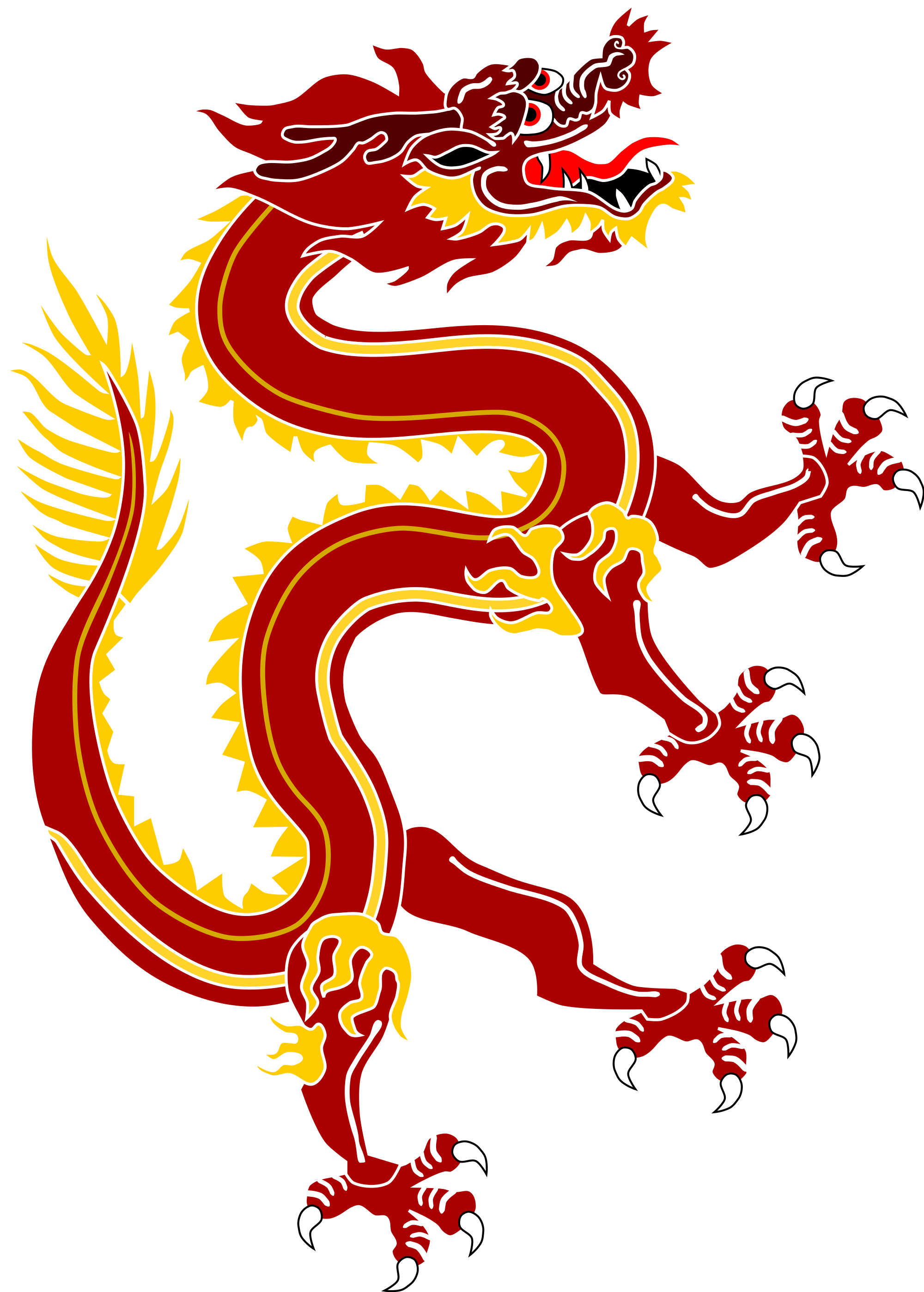 Dragon From Chinese Dragon Banner Red Version - China National Animal Dragon - Transparent PNG Free Download