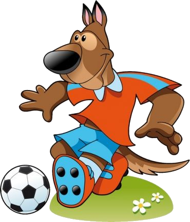 Cartoon Dog Kicking Football - Cartoon Animal Sport - Transparent PNG Free Download