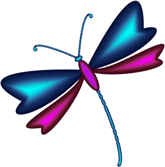 Dragonfly Clipart Girly - Dragonfly Animated - Transparent PNG Free Download
