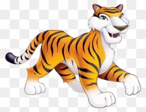 Tiger Cartoon Images - Cutout Props Jungle Animals - Transparent PNG Free Download