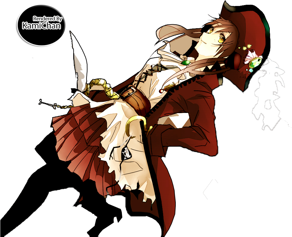 Pirates Render By Kami Chan123 Pirates Render By Kami - Anime Girl Pirate Captain - Transparent PNG Free Download