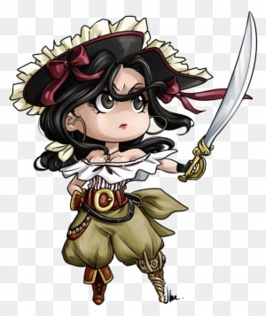 Chibi Challenge - Anime Pirate Girl Chibi - Transparent PNG Free Download