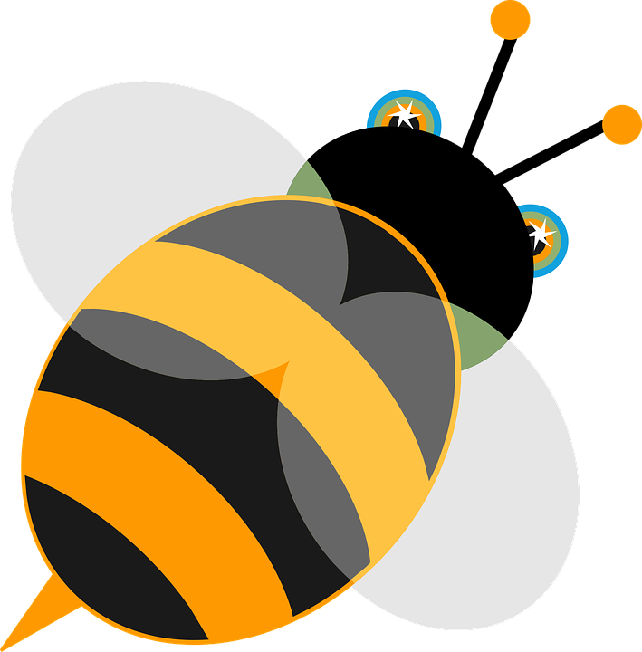 Pretty Bee Cliparts 8, Buy Clip Art - Animated Bee Animated Bee Oval Ornament - Transparent PNG Free Download
