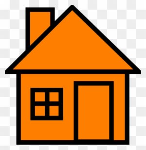 Home Clipart Orange - Black And White Animated Picture Of House - Transparent PNG Free Download