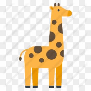 Giraffe - Flat Design Animal Png - Transparent PNG Free Download
