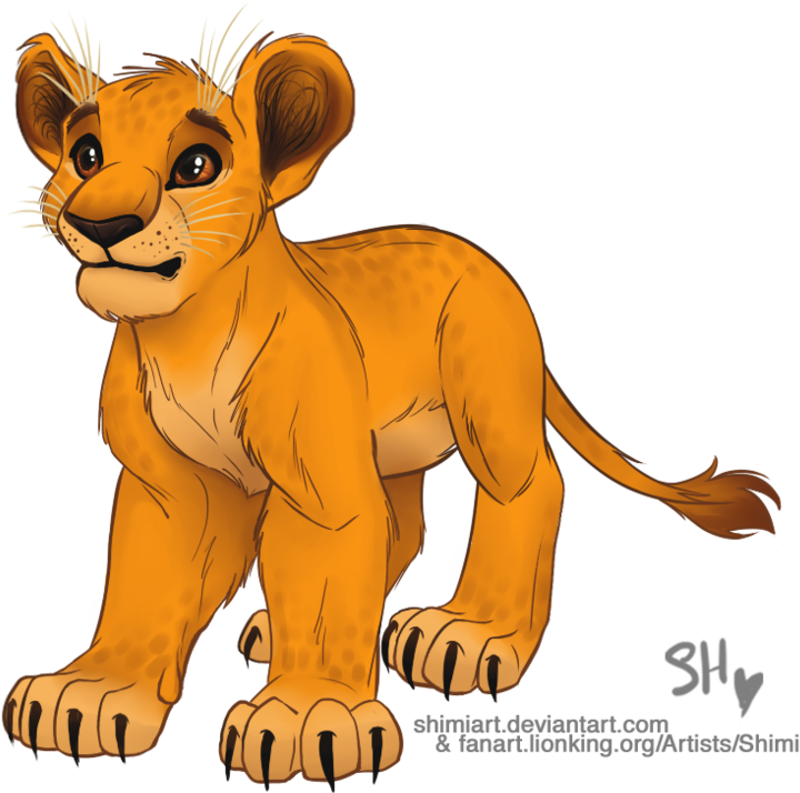 Caraluca 880 89 Semi-realistic Simba By Emilyjayowens - Draw Semi Realistic Animals - Transparent PNG Free Download