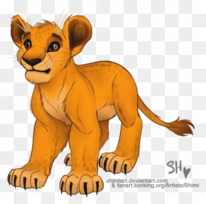 Caraluca 880 89 Semi-realistic Simba By Emilyjayowens - Draw Semi Realistic Animals - Transparent PNG Free Download