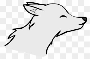 Pretty Anime Wolf Drawing In Two Whole Colors - Anime Wolf - Transparent PNG Free Download