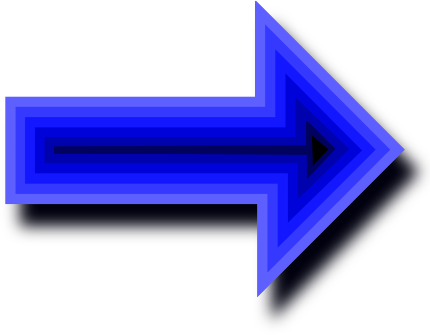 Illustration Of A Blue Right Arrow - Arrow Animated Transparent Background - Transparent PNG Free Download