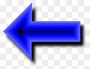 Illustration Of A Blue Arrow - Animated Arrow Pointing Left - Transparent PNG Free Download
