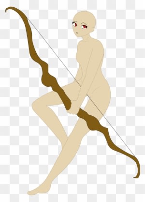 Bow And Arrow Base By Caffeine-demon - Anime Base Bow And Arrow - Transparent PNG Free Download